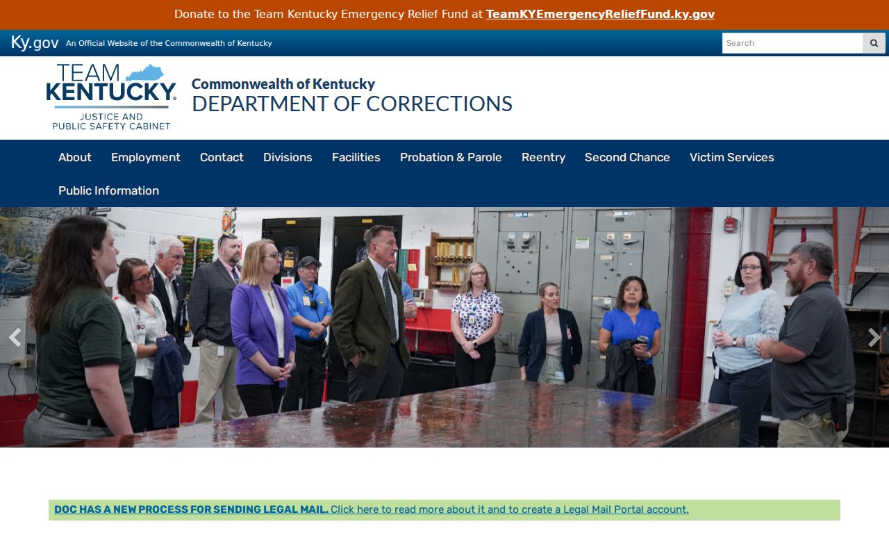 Kentucky corrections information used after Mercer County detention and sentencing