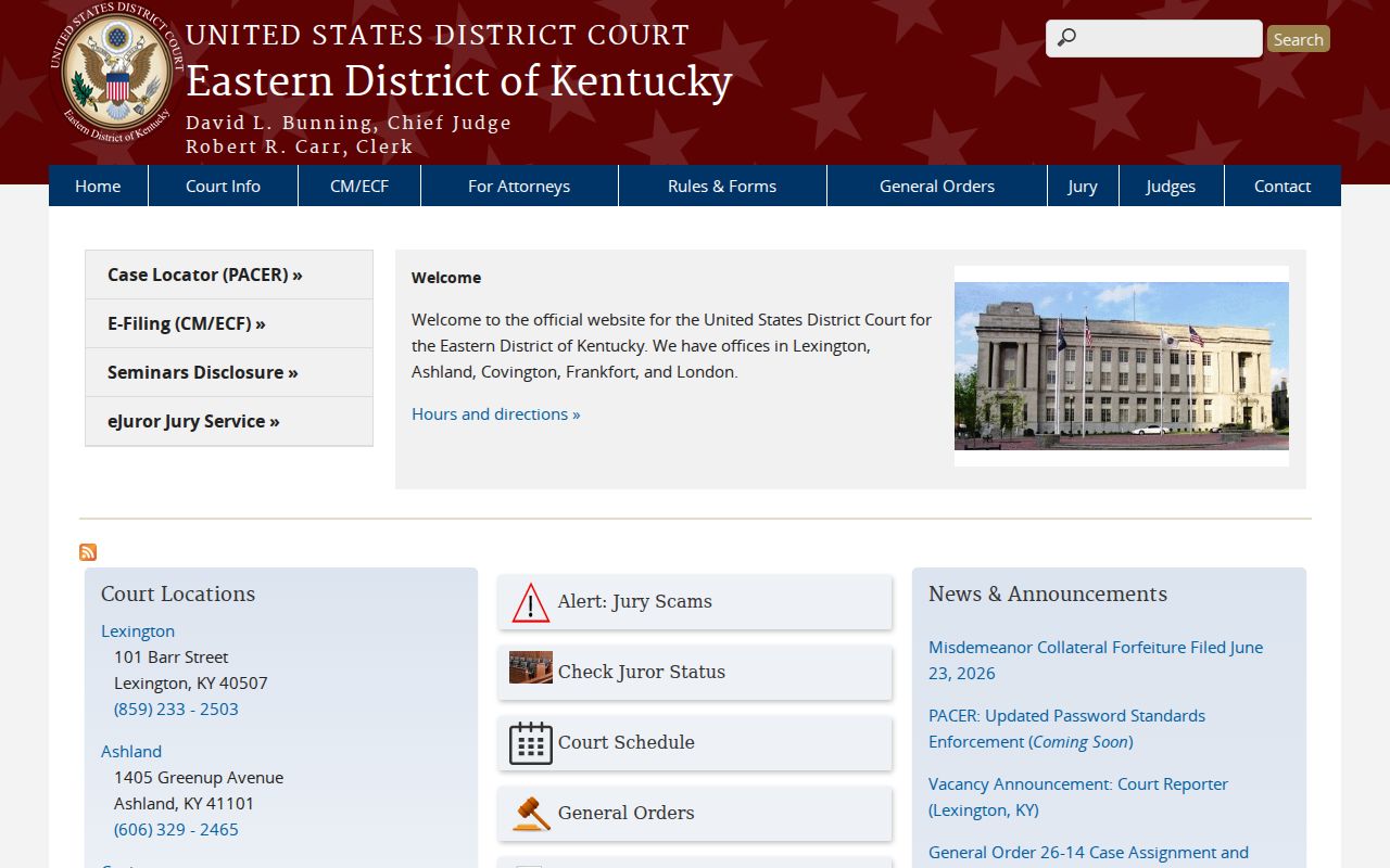 Mercer County criminal court cases Eastern District of Kentucky